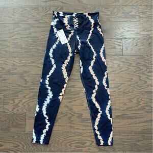 925 Fit 4 Eva Leggings Navy Tye Dye Size Large US 10-12 New